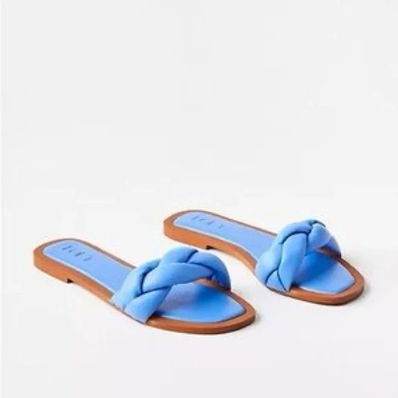LOFT Braided Leather Sandals in Blue. Size 9. Brand new! - Picture 3 of 3